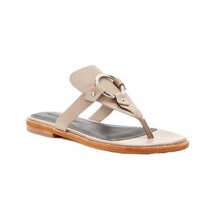 Rebecca Minkoff Sheena Sand /Taupe Vachetta Leather Thong Sandal Size 9.5